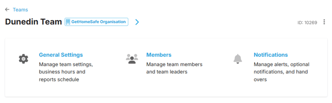Team Settings
