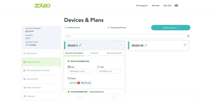 Zoelo devices and plans step 1